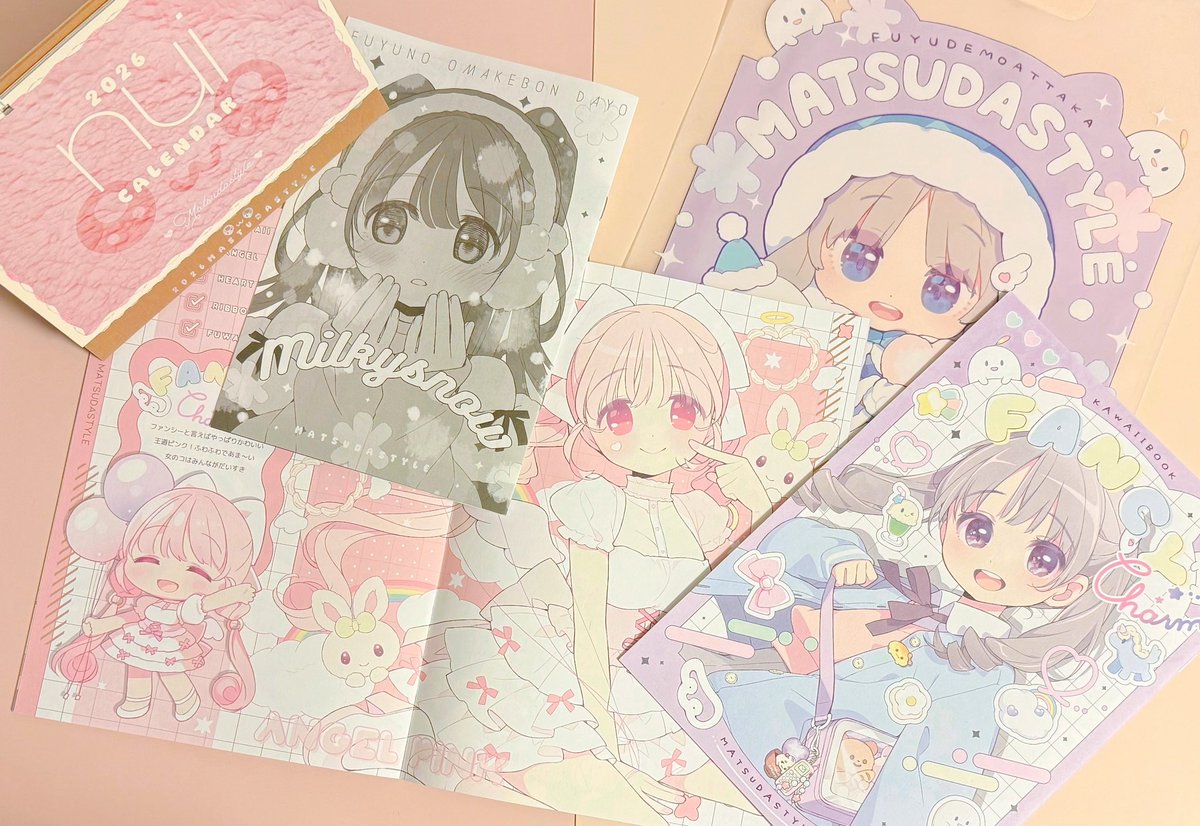 #COMITIA155　に持ち込む冬の新作セットはこちら！ファンシー好きな方に刺さってほしい…！残りあと僅かなのでお早めに🧚‍♀️