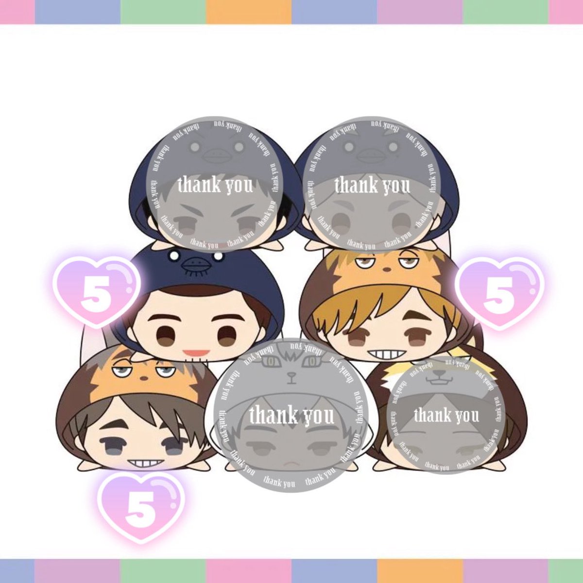 交換 譲渡】ハイキュー ハイキュー!! もちもちマスコット 譲)西谷 田中