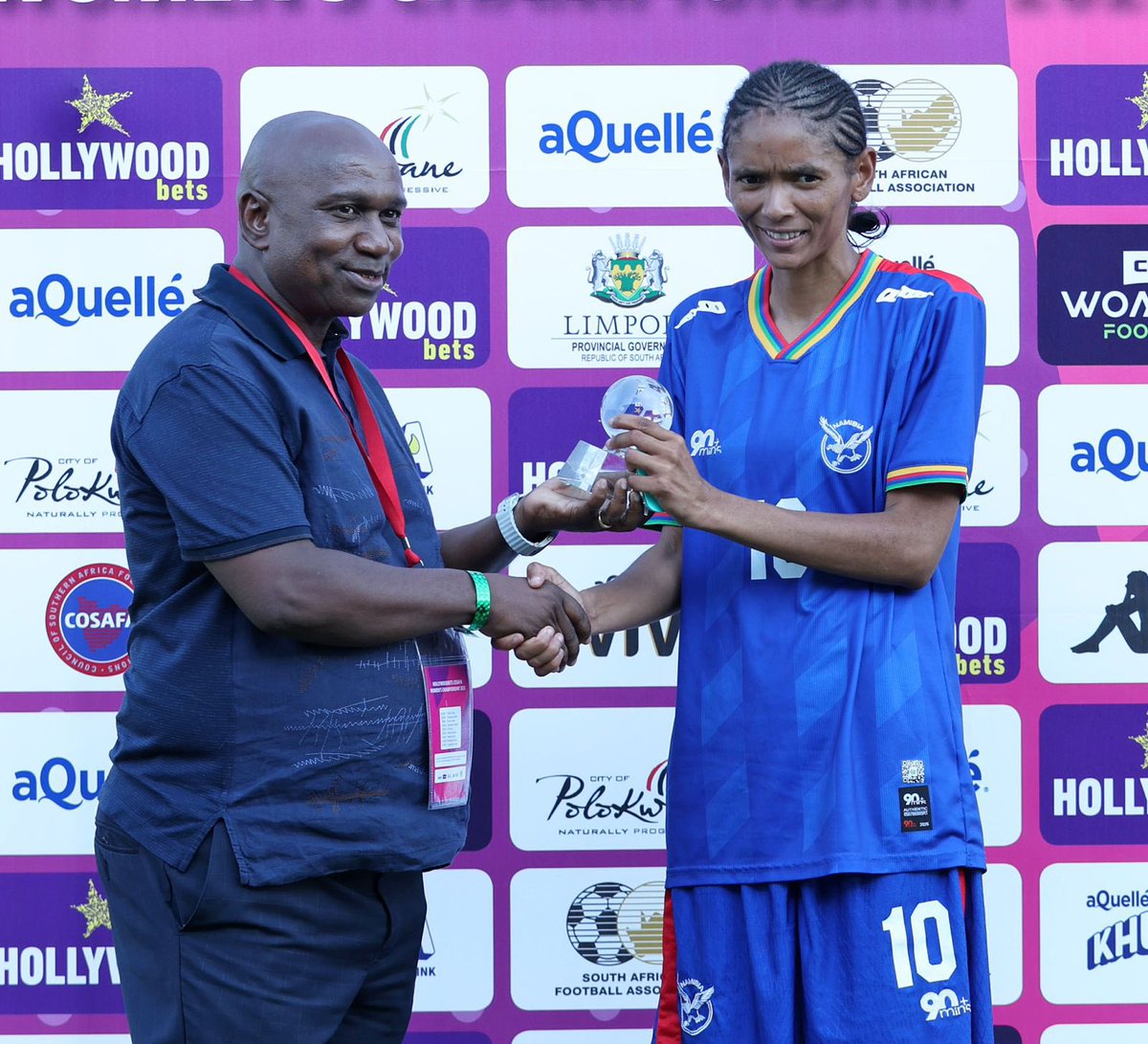 𝐏𝐥𝐚𝐲𝐞𝐫 𝐨𝐟 𝐓𝐡𝐞 𝐌𝐚𝐭𝐜𝐡 🏆

Congratulations to Millicent Hikuam of Namibia 🇳🇦 

#CWC2025 #Hollywoodbets #HollywoodbetsCWC2025
