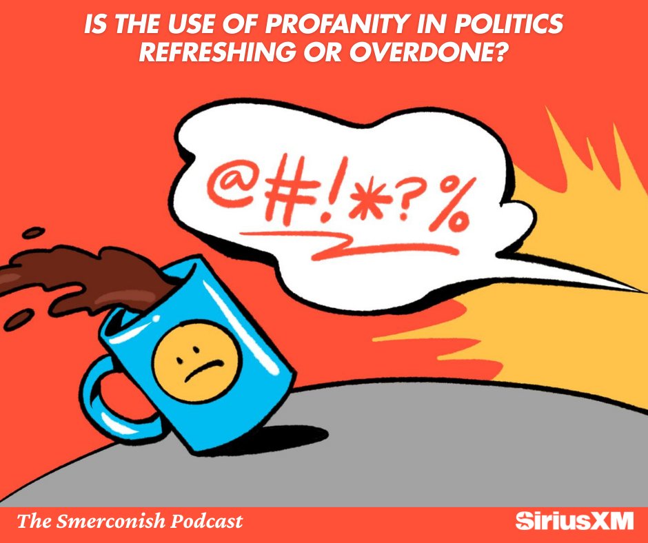Today's poll question: Is the use of profanity in politics refreshing or overdone?

Listen to Michael's thoughts on the podcast 💭 vist.ly/4saka
Then cast your vote 🗳️ at smerconish.com