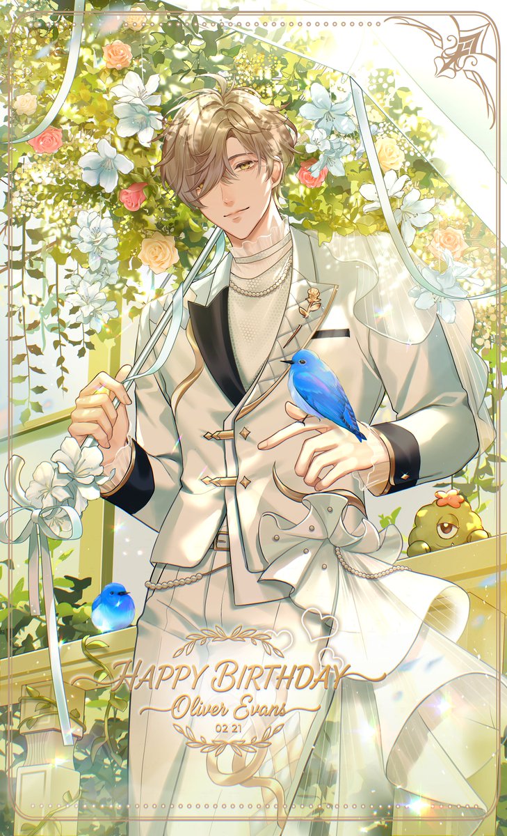 オリバー教授お誕生日おめでとうございます！🎉🎁
お身体に気をつけて幸せな一年をお過ごしください！🍵☺️
※捏造衣装

#絵バンス

#オリバー研究室で誕生会2026