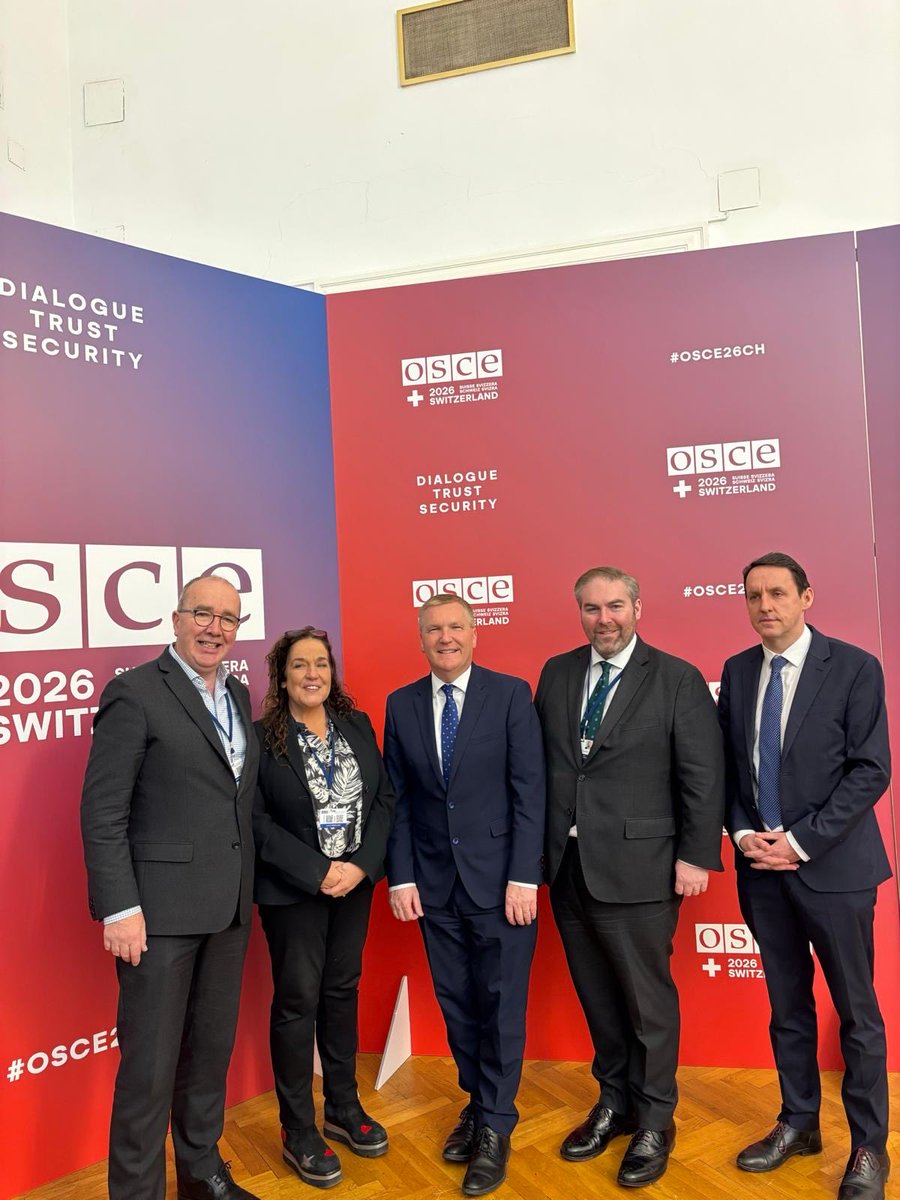 IrelandOSCE's tweet image. #ThisWeek at the @OSCE 🇮🇪

🔹 Received updates from @eu_eeas on 🇪🇺 support for 🇺🇦

🔹 Briefed @OireachtasNews Delegation attending the Parliamentary Assembly 

🔹 Heard @EUCssrMcGrath address @oscepa 
 
🔹 Participated in advisory board meeting of the OSCE Support Programme in 🇺🇦