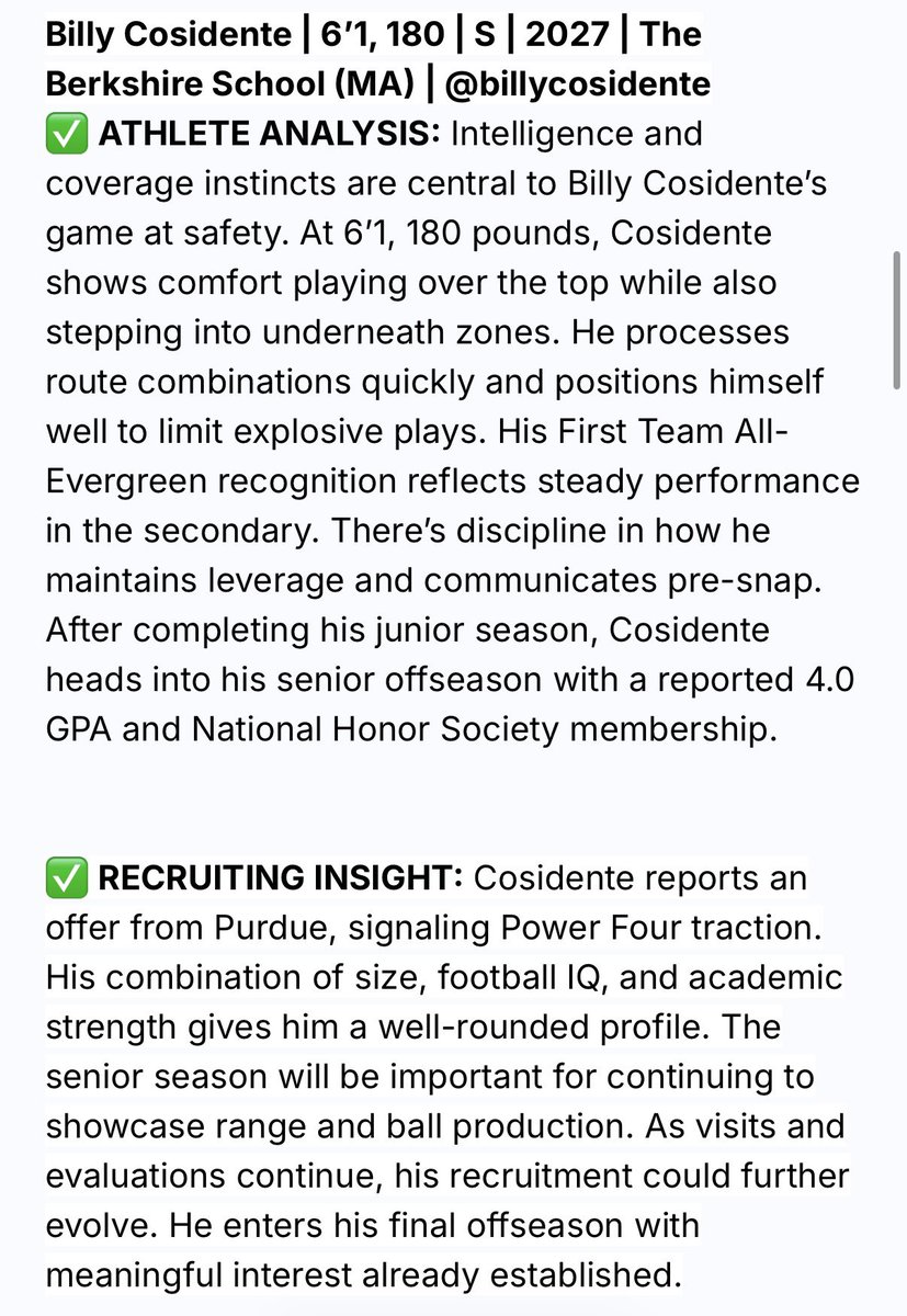 William “Billy” Cosidente III 27’ tweet media