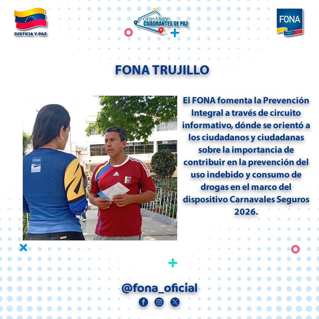 Promoviendo la prevención, la recreación y la sana convivencia en cada estado del país.

#SembradoValoresParaLaVida #MPPRIJP #JuntosPorLaVidaYLaPaz