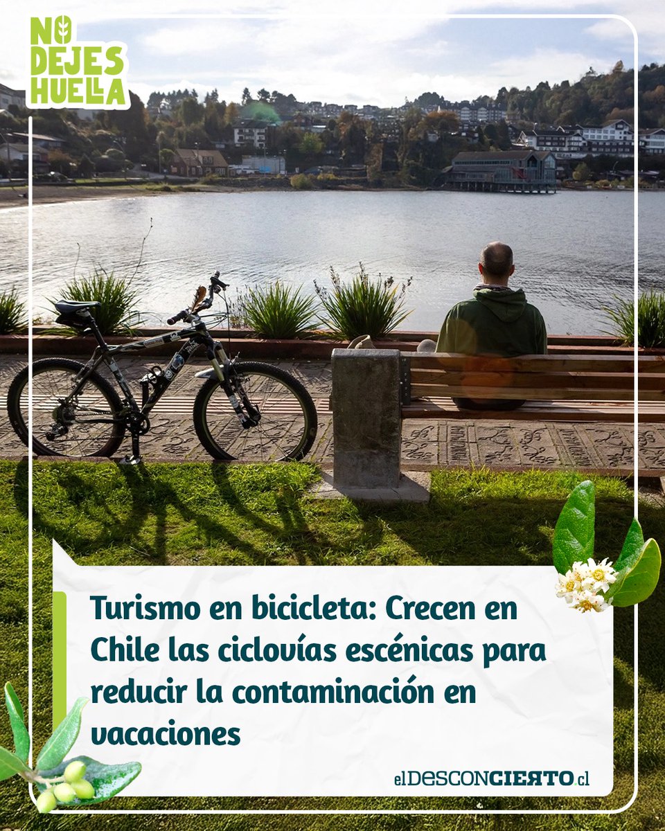 eldesconcierto's tweet photo. Del borde costero de Valparaíso al lago Llanquihue 🚲🌿
Las ciclovías escénicas crecen en Chile para fomentar el turismo sustentable y reducir la huella ambiental.
#NoDejesHuella
🔎 Conoce las rutas: https://t.co/F1f7HDjFj8 https://t.co/h4C9grMdCP
