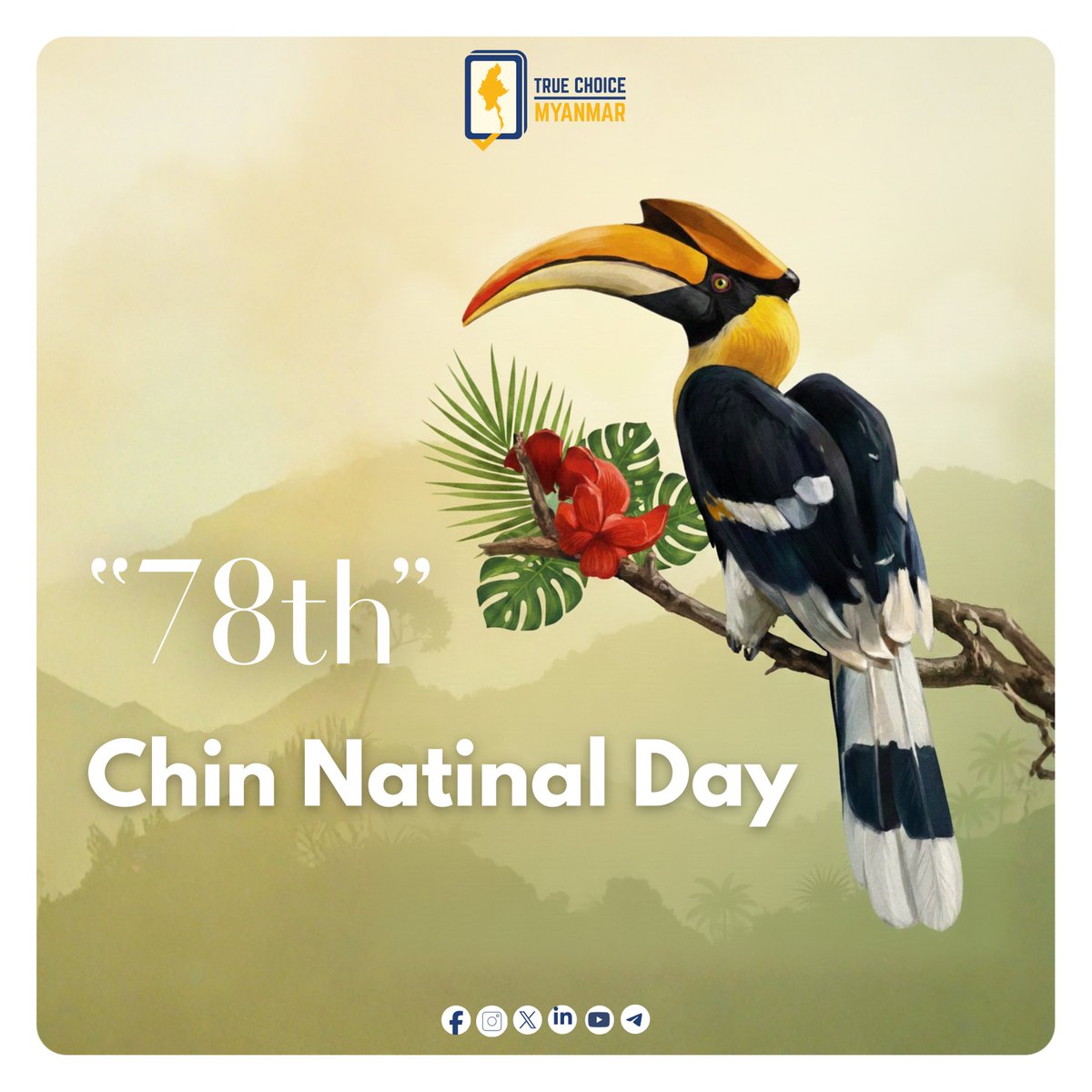 truechoicemm's tweet image. Damna le Lungmornak nan hnenah um hram seh!
Chin National Day lunglawm mawk u!
#TrueChoiceMyanmar #YourVoice #YourChoice #YourFuture