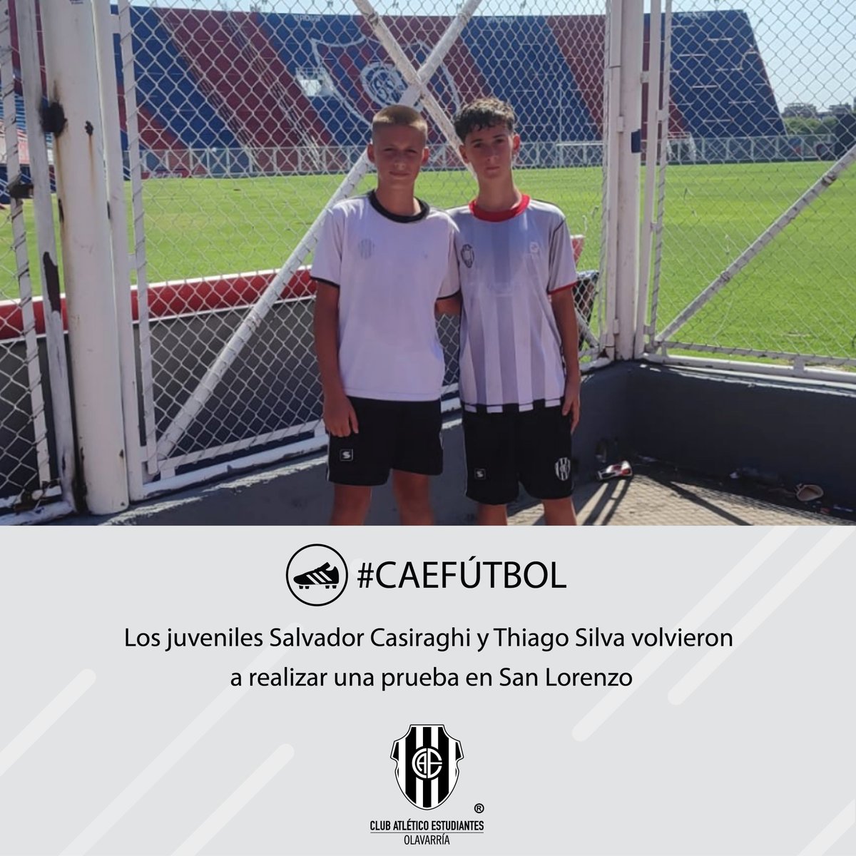 #CAEFÚTBOL ⚽ Juveniles categoría 2013 continúan sumando experiencias en clubes de AFA

📲Accedé a la nota completa en caeolavarria.com.ar/index.php/2026…