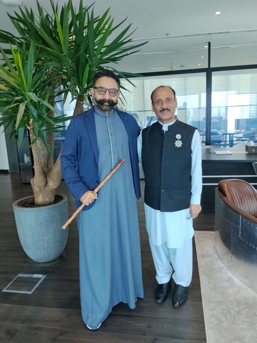 IHRC Chief today called on the CEO of Al-Maktoum Holdings, Dubai Excellency Dr. Munir Ahmed and discussed the forthcoming initiatives under the patronage of H.H Sheikh Sohail Al Maktoum. 

IHRC Chief paid his thanks to His Highness for nominating one of the 100th Pioneer Award.