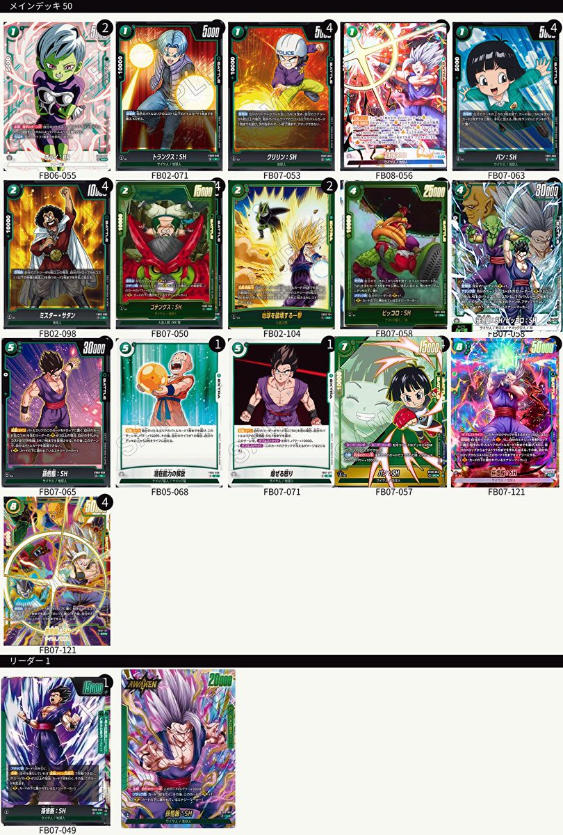 1000デッキ投稿チャレンジ590デッキ目 9弾デッキ13個目 ビースト