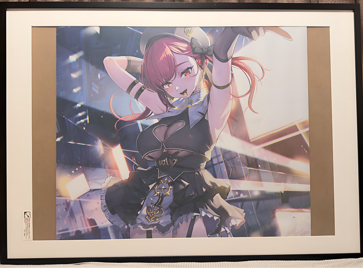 船長のラバーマット、額縁に入れたのだけどメチャクチャいい感じ