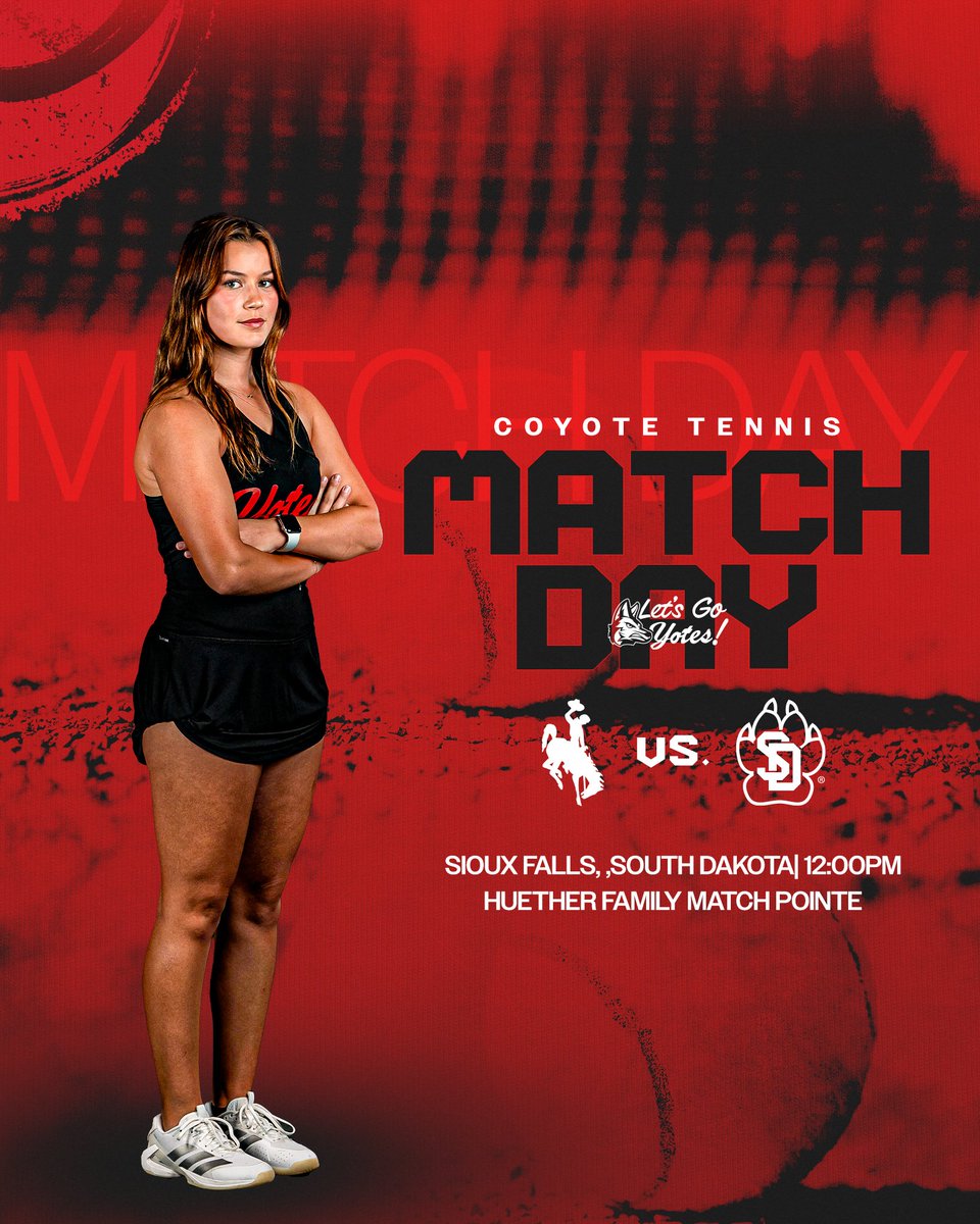 Back at it😤

🆚Wyoming
⏰12:00 p.m.
📍Huether Family Match Pointe
📊yote.us/3ORWj1j
📺yote.us/49GVuPI

#GoYotes