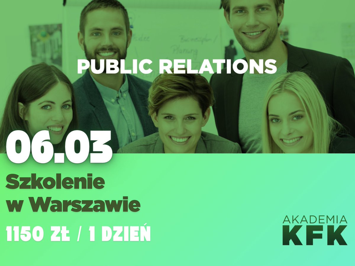 AkademiaKFK's tweet photo. Zapraszamy na szkolenie: Nowoczesny PR Manager - Warszawa, 6 marca
Link do szkolenia: https://t.co/ymUM6rI92g 
Masz pytania? Napisz: szkolenia@kfk.pl 
Zobacz więcej szkoleń na stronie: https://t.co/BnSU07DUvL
#szkoleniewarszawa #PRmanager #PublicRelations https://t.co/teKLtXAGWO