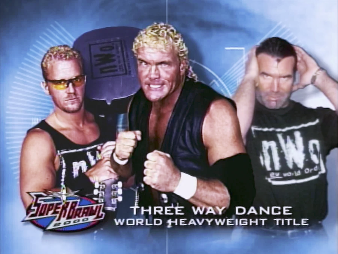 wrestle_hist's tweet photo. 2/20/2000
Sid Vicious defeated Jeff Jarrett and Scott Hall (in his final WCW match) to retain the WCW World Heavyweight Championship at SuperBrawl 2000 from the Cow Palace in Daly City, California.
#WCW #SuperBrawl2000 #SidVicious #SidJustice #SychoSid #JeffJarrett #DoubleJ https://t.co/1G3kOKwfCZ