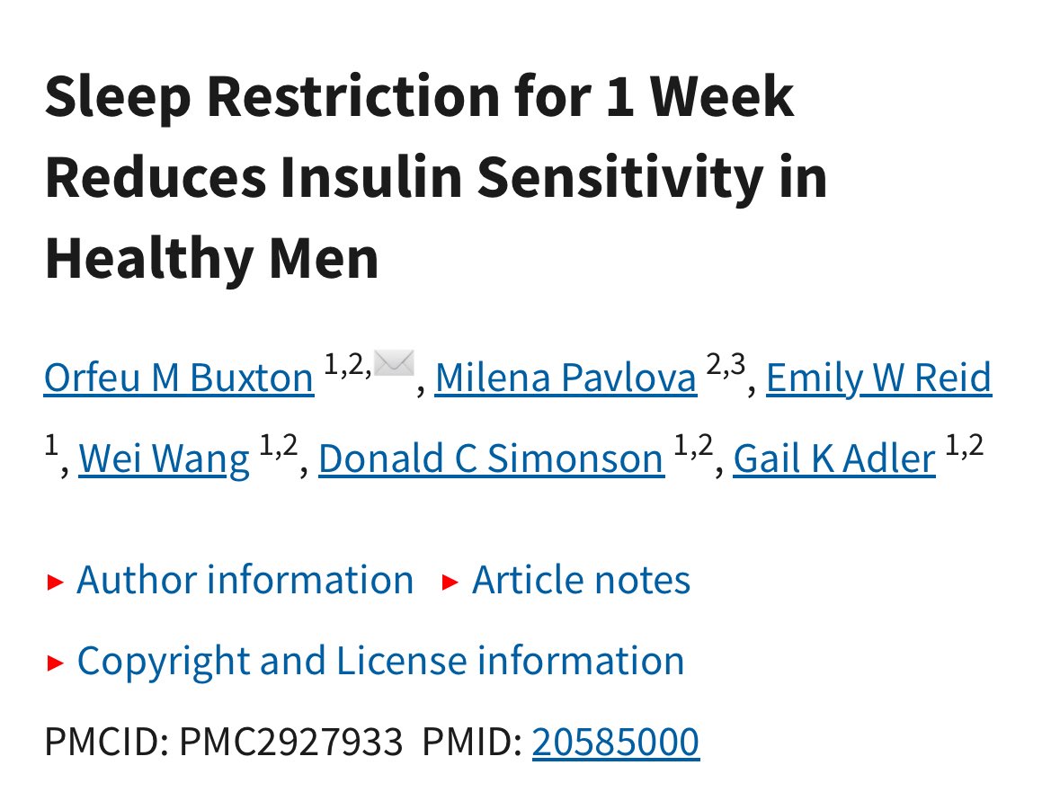 Yetersiz uykunun metabolizmaya etkileri ile ilgili 3 araştırma:

• Sadece 1 hafta boyunca günde yaklaşık 5 saat uyuyan sağlıklı genç erkeklerde insülin duyarlılığı %20–25 azaldı.