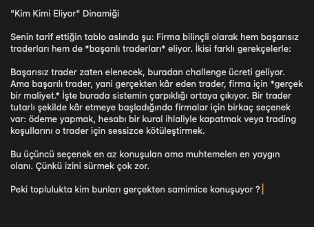 BBaris_B's tweet photo. @dd_finance oyun bir tane traderlar elensin. Bence sektör içinde birisi olarak Türk topluluğunu gerçekler konusunda daha fazla bilgilendirme ihtiyacı var. Bir çok insan sektörün kötülüğnü anlayana kadar zaten pili tükenyor.  Proplar 1 yılda ne kadar yeni terimi insanların hayatına soktu https://t.co/CajX5Ax3SD