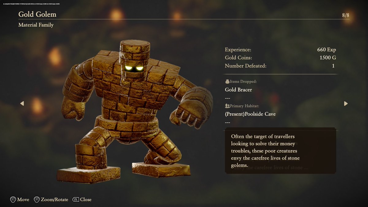 Hahaha, that description! poor Gold Golems 🤣👍 #DQ7R #NintendoSwitch2