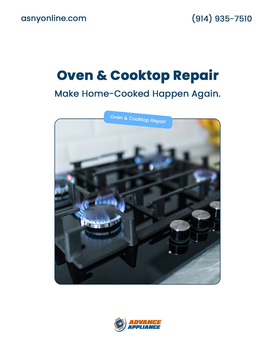 asnyonline's tweet image. There’s something special about home-cooked meals.
Don’t let a broken appliance take that away.

👉 Schedule your repair now.

Call now: (914) 935-7510 or book online: asnyonline.com
.
.
.
#AdvanceAppliance #OvenRepair #CooktopRepair #ApplianceService #KitchenCare