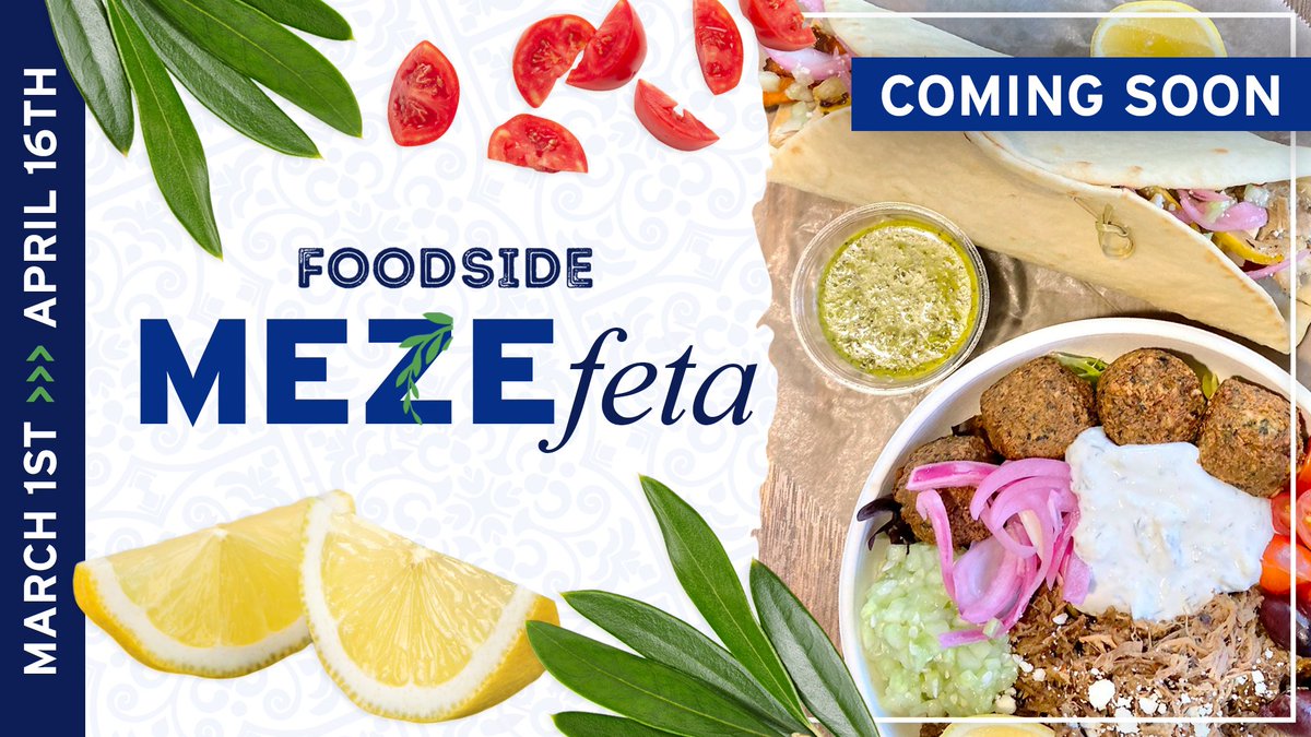 Mark your calendar—Meze Feta returns to Foodside in just☝🏼week!