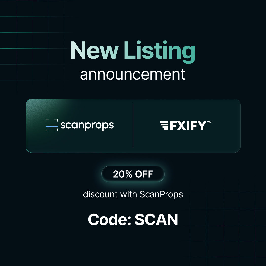 scanprops's tweet image. New Listing: FXIFY  is now live on ScanProps!🟩

🔹Platforms: MT4, MT5 &amp;amp; DXtrade or TradingView
🔹Assets: Forex, Crypto, Metals, Energy &amp;amp; Indices 
🔹Challenges: 1-Phase, 2-Phase, 3-Phase, Instant Funding &amp;amp; Lightning
🔹Profit Split: up to 90% 
🔹Broker Backed (FXPIG)
🔹Trustpilot: