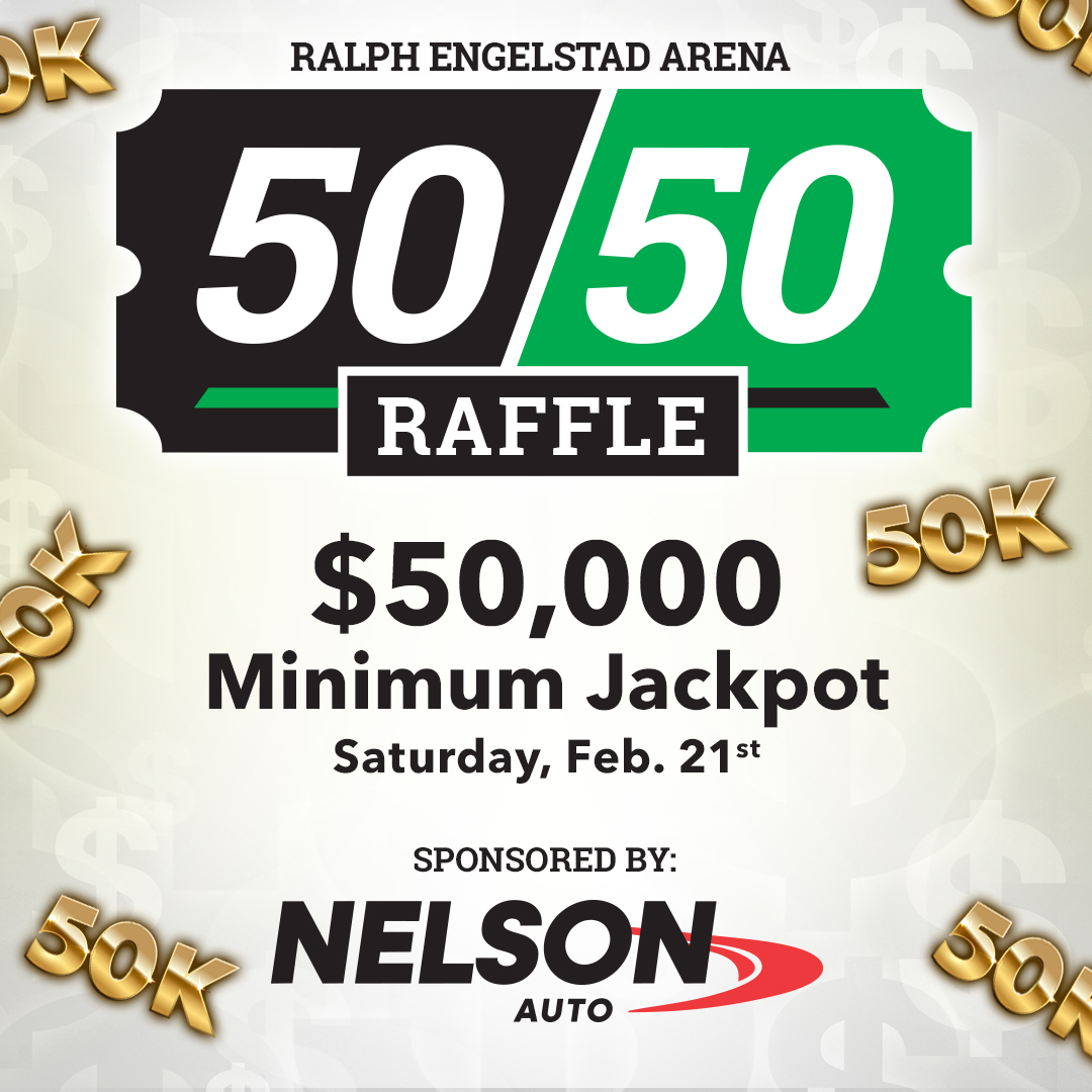 TheREA's tweet image. 🚨 BIG MONEY ALERT 🚨
Tonight's 50/50 raffle 💰 has a guaranteed minimum of $50,000!!! One lucky winner is walking away with at least $25,000!
🎟️ Purchase 50/50 raffle tickets at any of the upper &amp;amp; lower level concourse kiosks. Proceeds benefit UND Athletics.