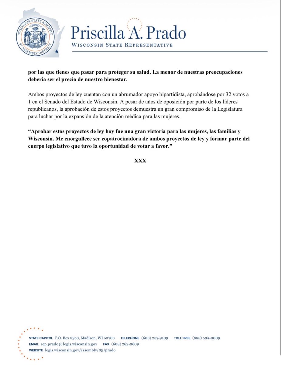 Representative Priscilla A. Prado tweet media