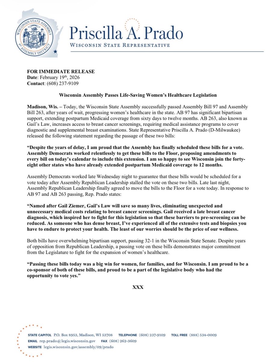 Representative Priscilla A. Prado tweet media