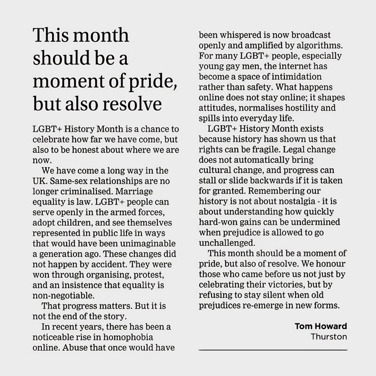 Tom Howard tweet media