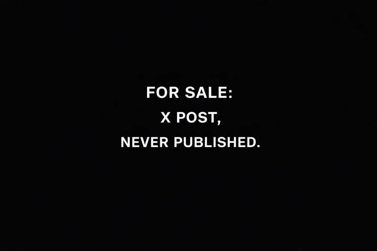 wwxpost's tweet photo. Hello X,

I’m selling the most powerful NFT ever created.

I’m not a creator or an artist. I’m a professional waiter with an idea I truly believe in. I just put it on the table.

You can ignore it. You can hate it. Or you can support it. But I believe in it.

We’ve seen posted tweets sell for millions. But The Post does the opposite.

The Post gives the right to decide what gets published.

@jack’s first tweet sold for 1630.58 ETH, so the starting price of The Post NFT is 1631.58 ETH.

Something that doesn’t exist is more valuable than something from the past.

You can’t change the past. You can publish the future.

Until now, it hasn’t been fully understood, so I decided to raise the price.

The price increases by 1 ETH every day. Every Monday reflects a total increase of 7 ETH.