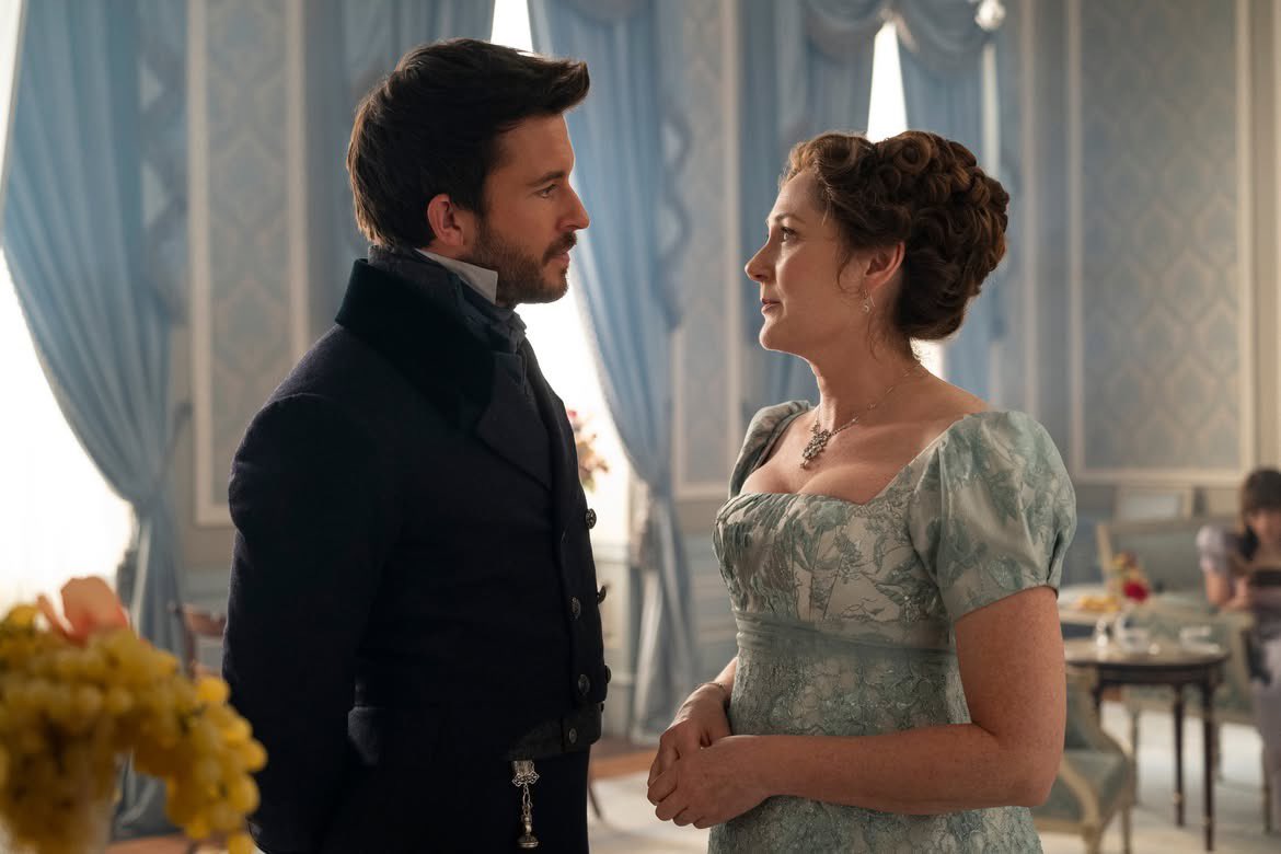 NoContxtBton's tweet photo. NEW still of Anthony Bridgerton and Violet Bridgerton from #Bridgerton Season 4: Part Two https://t.co/JngTBmJ96b