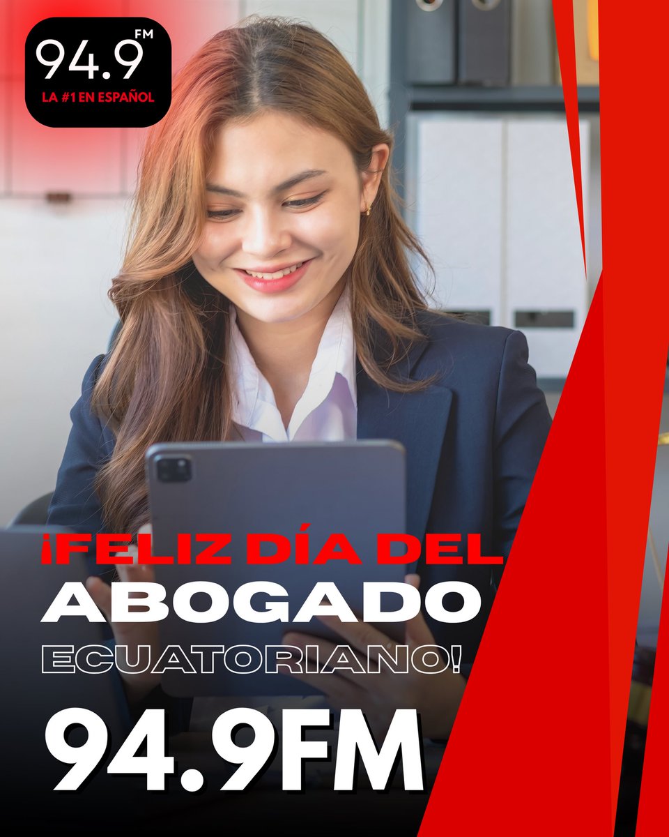 Feliz Día del Abogado Ecuatoriano ⚖️

Hoy en 94.9FM, reconocemos a quienes defienden derechos, construyen acuerdos y buscan justicia todos los días, dentro y fuera de los tribunales.

Déjanos un ⚖️ en los comentarios si celebras tu día o el de alguien cercano.
#949fm #abogado