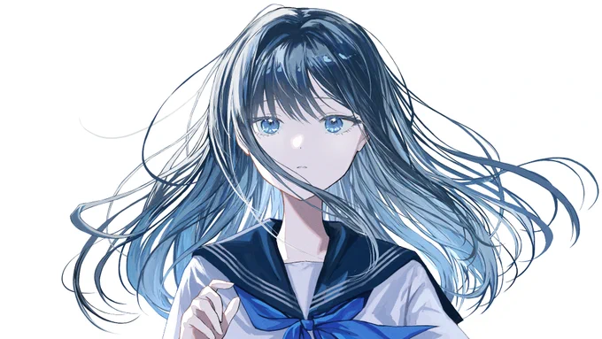 Hakuna様のオリジナル曲「また青に触れる」のイラストを担当しました。 #ボカコレ2026冬
