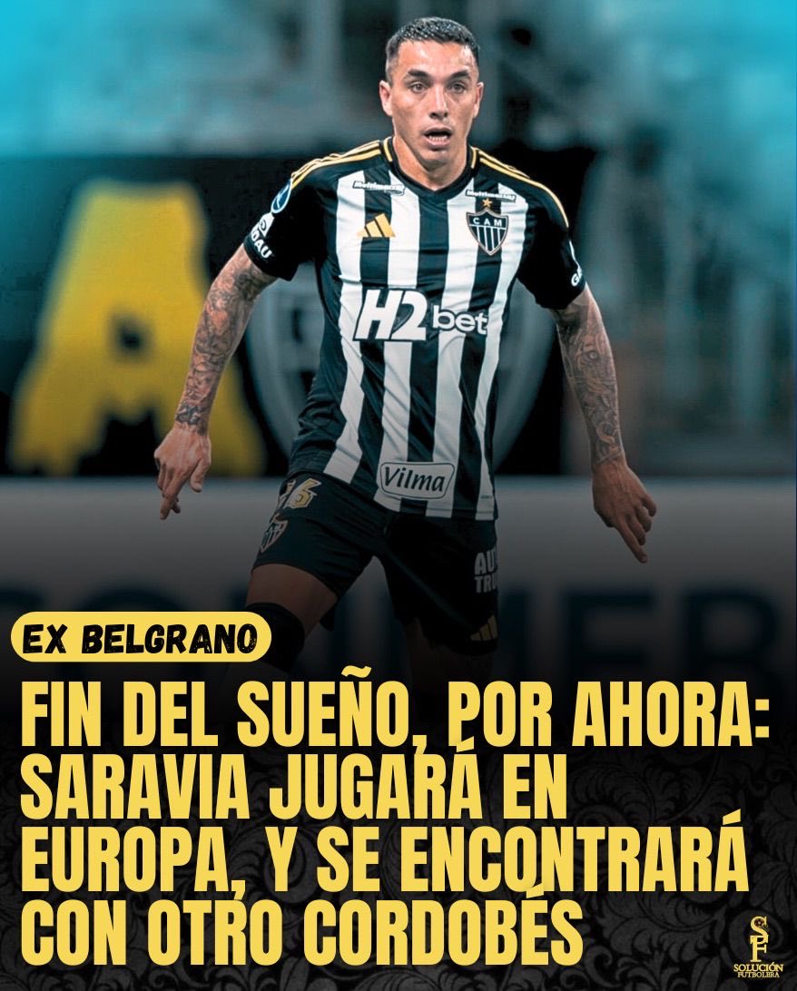 SoluFut_'s tweet photo. ✈️ SE SUBE AL AVIÓN 

🏴‍☠️ Renzo Saravia, quien quedó libre de Atlético Mineiro y sonó para ser posible refuerzo de Belgrano en este mercado, ya tiene destino definido.

🇪🇸 El cordobés se va a Europa, para jugar en el Valencia de España, al menos hasta junio de este año. https://t.co/PUlS9QcWvO