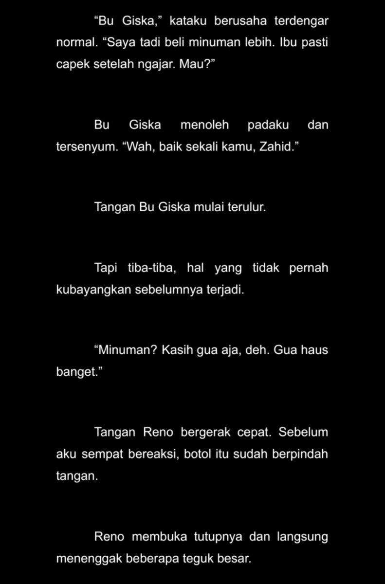 Cinta instan berujung kacau! Rencana sempurna Zahid di malam Valentine berubah jadi mimpi buruk saat botolnya direbut Reno si atletis. 

Jangan lewatkan ceritanya di: bacaanseru.in