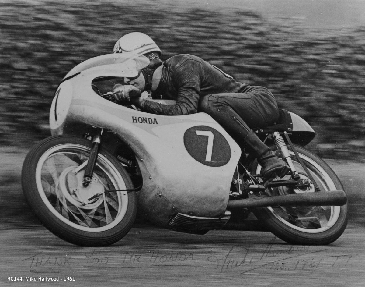 zdravkost's tweet photo. Pure racing history for your #TTTuesday! 🏁🏍️
"Mike the Bike" Hailwood taking on the Mountain Course aboard the screaming Honda 2RC143 during the legendary 1961 Isle of Man TT.
https://t.co/9VGRQ21XK1