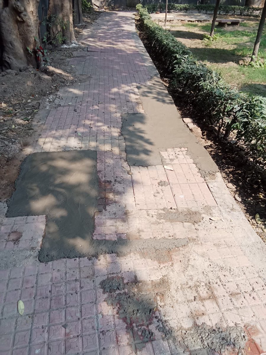 E-6 Park Malviya Nagar Footpath Repaired.