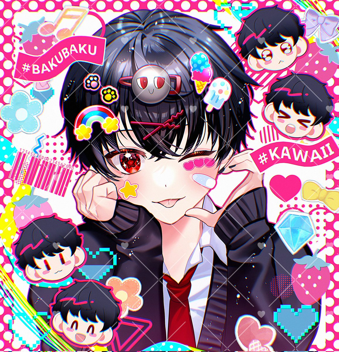 💥🏵 #1枚絵公開 🏵💥

🏵••┈┈••💥••┈┈••🏵
 
「こっち見て……
                  かわいい？…」

あざとかわいい系男子は
    好きですか？꒰𑁬🩷໒꒱

🏵••┈┈••💥••┈┈••🏵

#ばく画報
