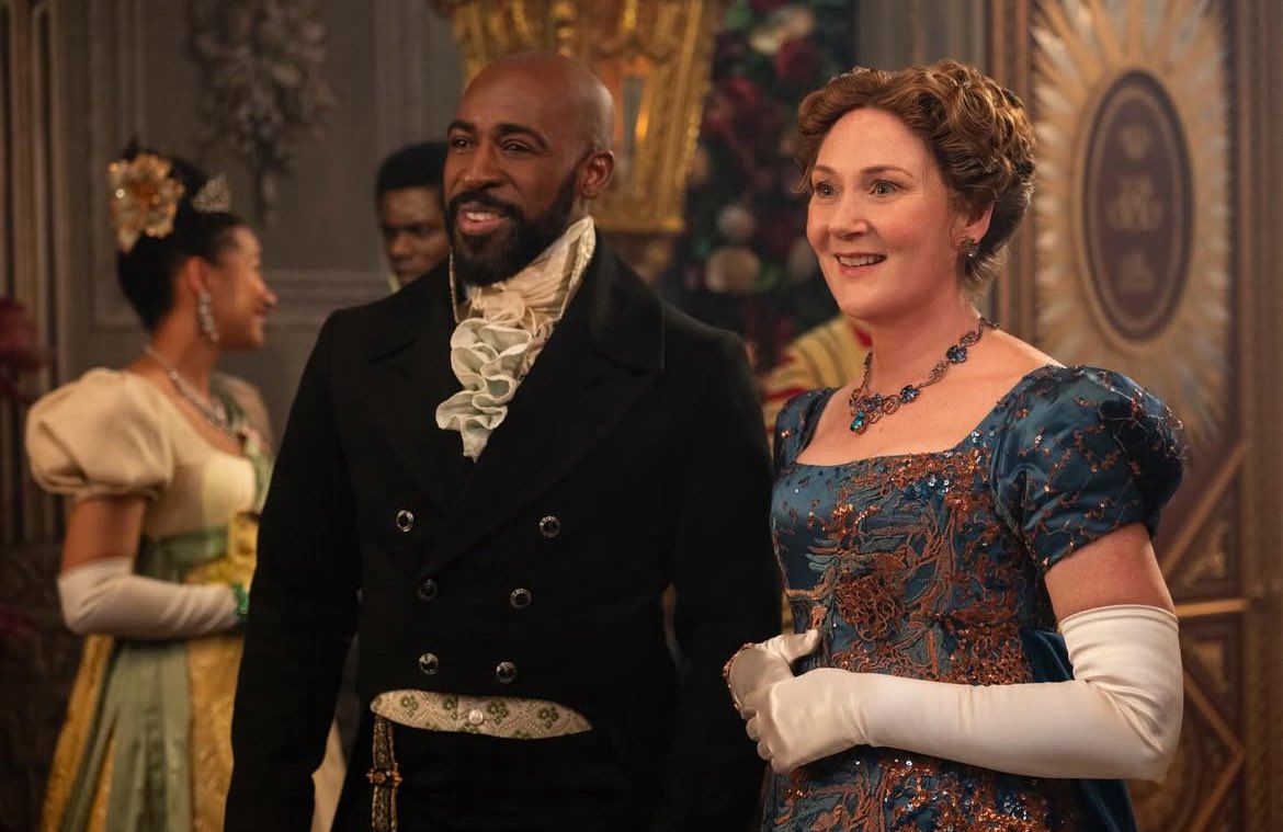 NoContxtBton's tweet photo. NEW still of Marcus Anderson and Violet Bridgerton from #Bridgerton Season 4: Part Two https://t.co/Otdi3vzKIt