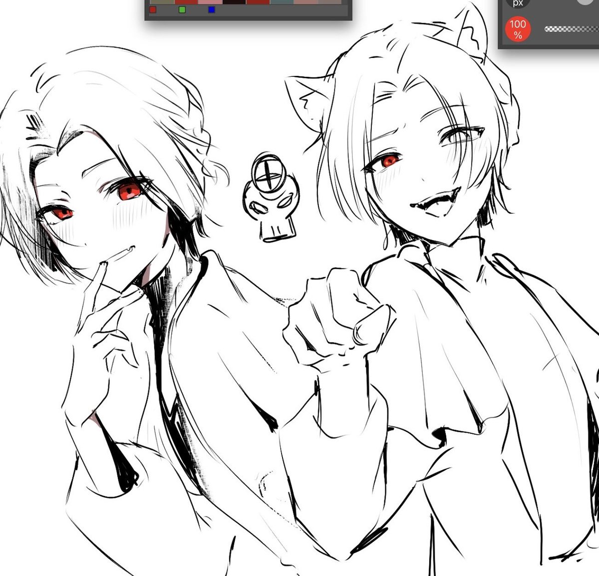 Hobbyyy__00's tweet image. グノユーリ落書き☠️
解釈的には微妙かも…❓