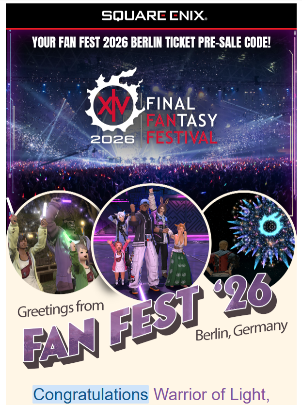 SEE YOU AT FANFEST BERLIN #ffxiv #ff14 #fanfest