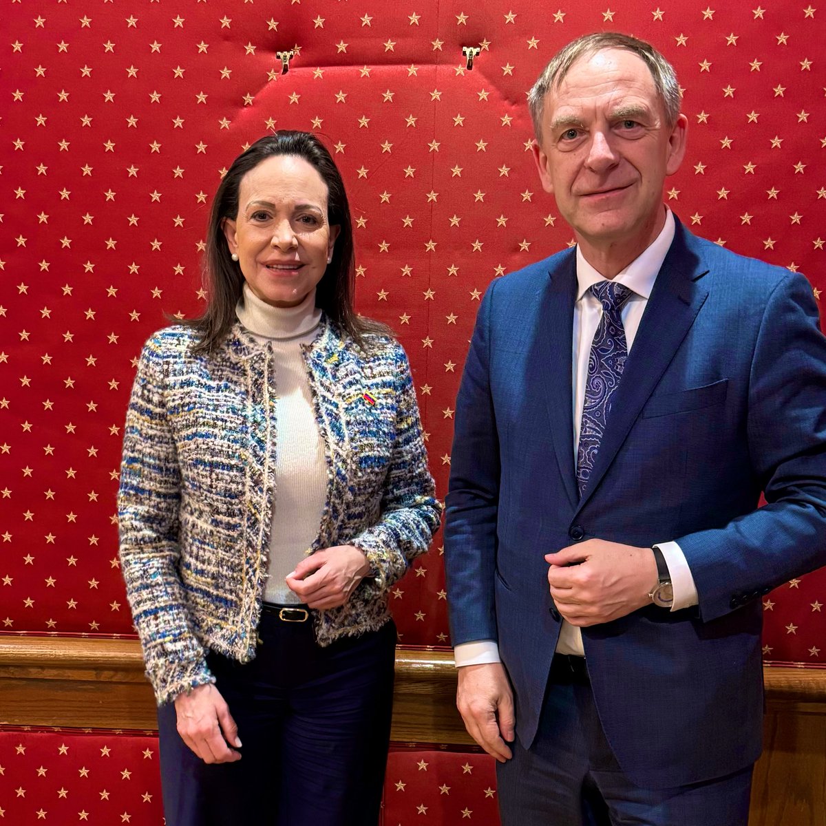 A distinct honor to meet Nobel Peace Prize laureate María Corina Machado <a href="/MariaCorinaYA/">María Corina Machado</a> in Washington DC today to discuss the present and future of #Venezuela 🇻🇪. <a href="/AlemConAmLatina/">Annette Walter</a>