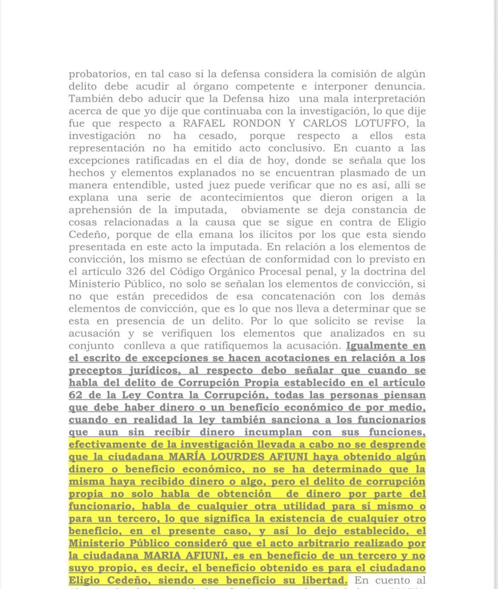 Como sabíamos, la Juez Afiuni a quien le inventaron el delito de corrupción “espiritual” porque no había dinero de por medio en su decisión, queda fuera de la ley de amnistía para mantener la venganza personal de Chávez contra ella, esa es la reconciliación de los Hnos Rodríguez