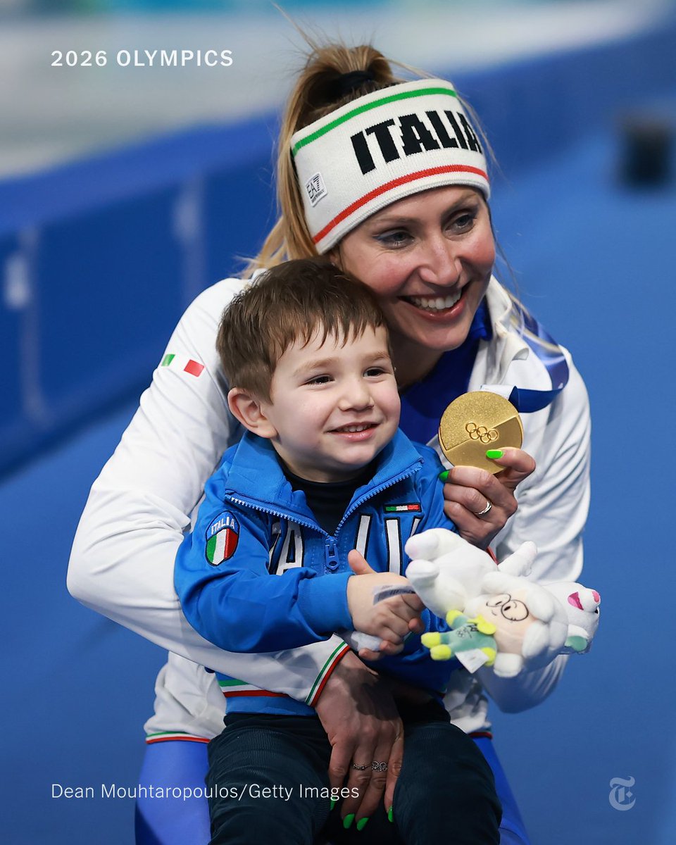 nytimes's tweet photo. From @TheAthletic: The 2026 Milan Cortina Games should go down in history for one very specific reason: This one was for the moms. Gone are the days when women had to choose motherhood or a career in sports, and these Olympic moms proved it. https://t.co/m3P3iKAVk6 https://t.co/7Mn2WYru1a