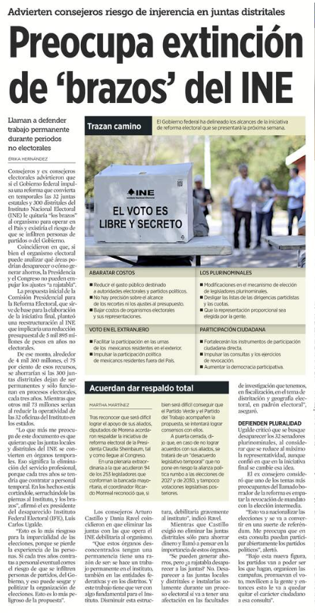 LCUgalde's tweet photo. El mayor riesgo de reforma electoral es desmantelar el servicio profesional del @INEMexico. Es como serrucharle los brazos y las piernas al Instituto y esperar que siga caminando con firmeza. La integridad electoral no vive en el papel: vive en la experiencia e independencia de quienes la hacen realidad