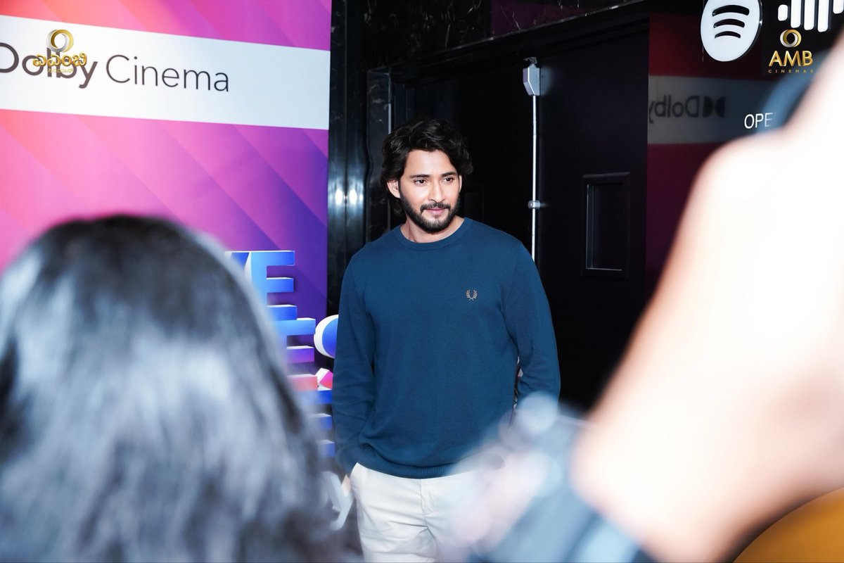 AMB Cinemas Bengaluru is officially Superstar-stamped. 🌟

Here’s a glimpse of Mahesh Babu garu stepping into South India’s first Dolby Cinema. 🔥🎬

It’s time to step into your Superstar era, one ticket at a time ✨

<a href="/urstrulyMahesh/">Mahesh Babu</a> #AataNodtiya
#BabuBengaluruBandaaa