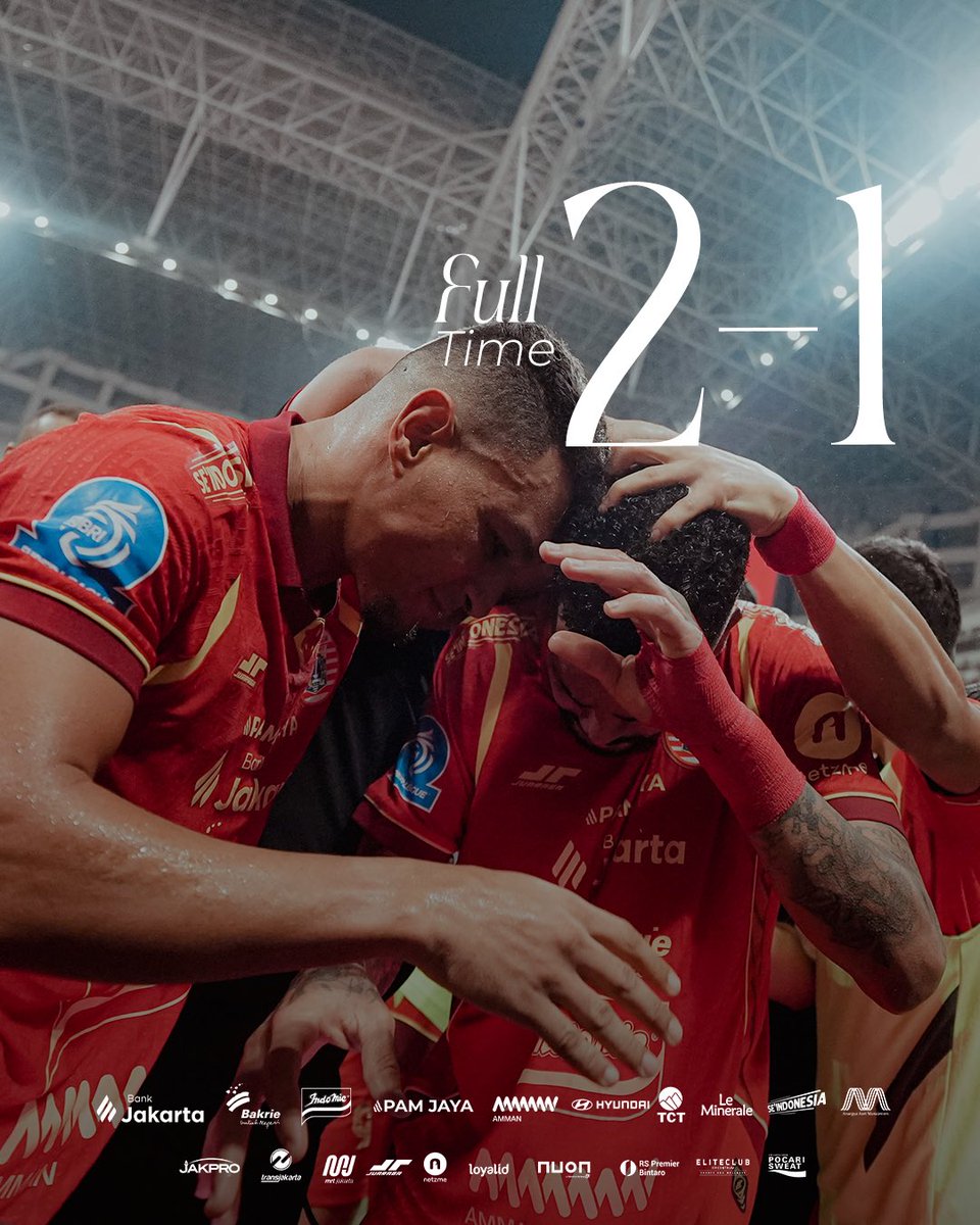 FT: Persija 2-1 PSM Makassar.

#PersijaDay #BRISuperLeague #Persija