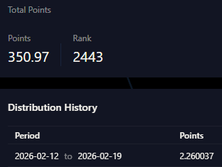 weekly points for <a href="/variational_io/">Variational</a> 

> 2.26 points
> -$443 pnl

horrible pnl due to a SUI/ARB pair trade: thought it would mean revert but it literally kept going and decided to finally exit at a big loss

sad but hopefully subsequent weeks are better