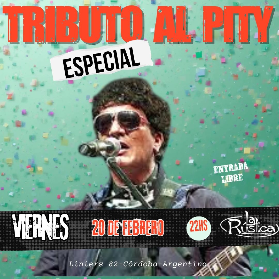 Viernes Intoxicado en La Rústica 💚

Te esperamos con lo mejor del Pity 🔥

👉 En vivo: "Especial" tributo al 👑 rey sin corona.

Entrada libre 

Vení temprano que hay mucho ROCK 🤟

Promos, 2️⃣❎1️⃣, sorteos y toda la fiesta de La Rústica 💥

 Chicos y chicas quieren rock