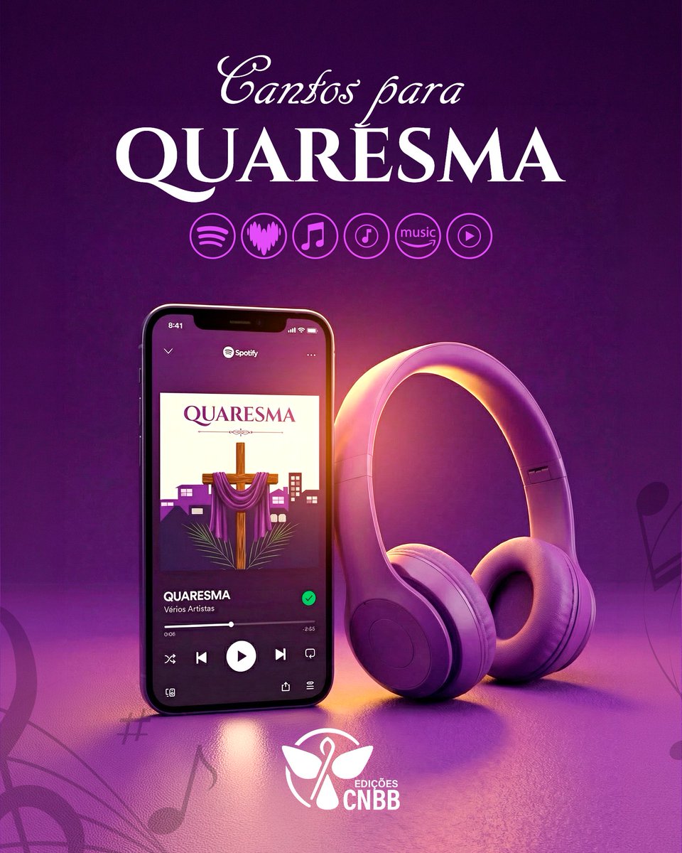 A Quaresma é caminho de oração, silêncio e conversão. 💜

Preparamos uma playlist especial para ajudar você a viver esse tempo litúrgico com mais profundidade — na celebração ou na oração pessoal.

Permita que a música conduza o seu coração rumo à Páscoa. 🤍

▶️ Link na bio!