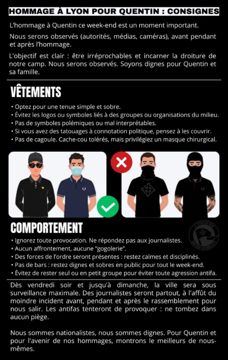 BisonRavi_007's tweet photo. 🟥 Consignes données pour la #MarchePourQuentin : "N'oubliez pas de vous dénazifier, c'est pour la photo".  😏 #Quentin #Lyon #Némésis https://t.co/cGwPr344wG