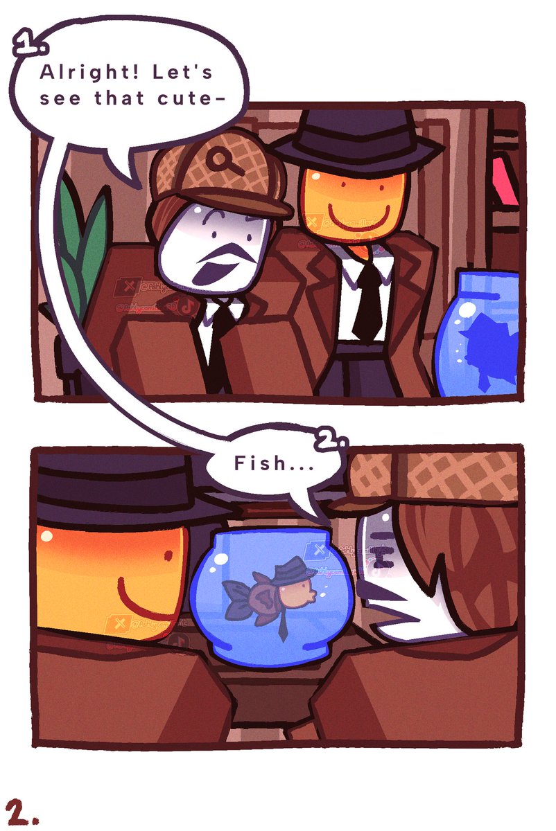 MapleeHarmony's tweet photo. Armless detective Comic #armlessdetective #robloxart #roblox https://t.co/bESdmvK9z1
